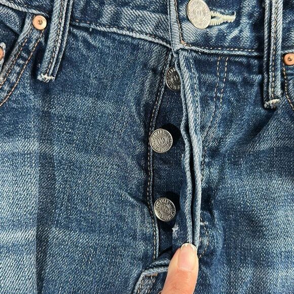 Mother Superior The Trickster Skinny Blue Denim Distressed Jeans Medium Wash Siz - Picture 6 of 11